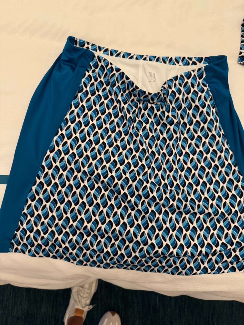 Tail Blue, Black and White Geometric Athletic Skort